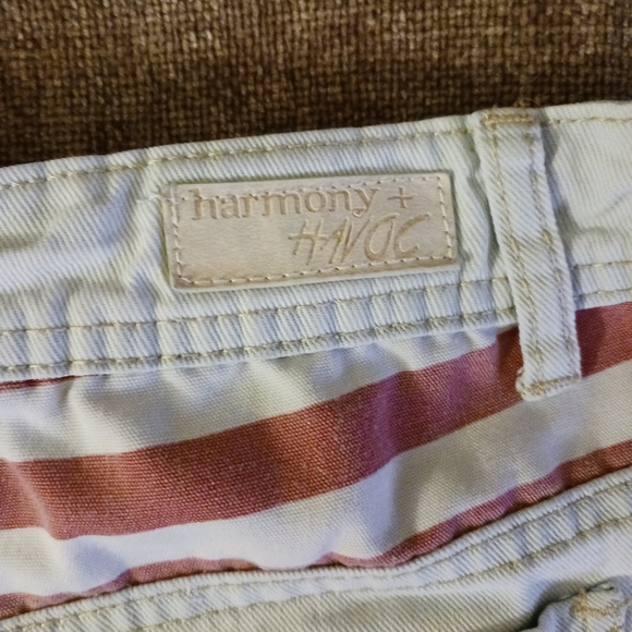 Harmony + Havoc Denim Shorts Stars and Stripes American Flag Junior 9 Distressed - Picture 7 of 8